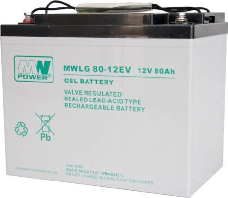 akumulator MWLG 80-12EV (12V-80Ah, GEL-PVC)