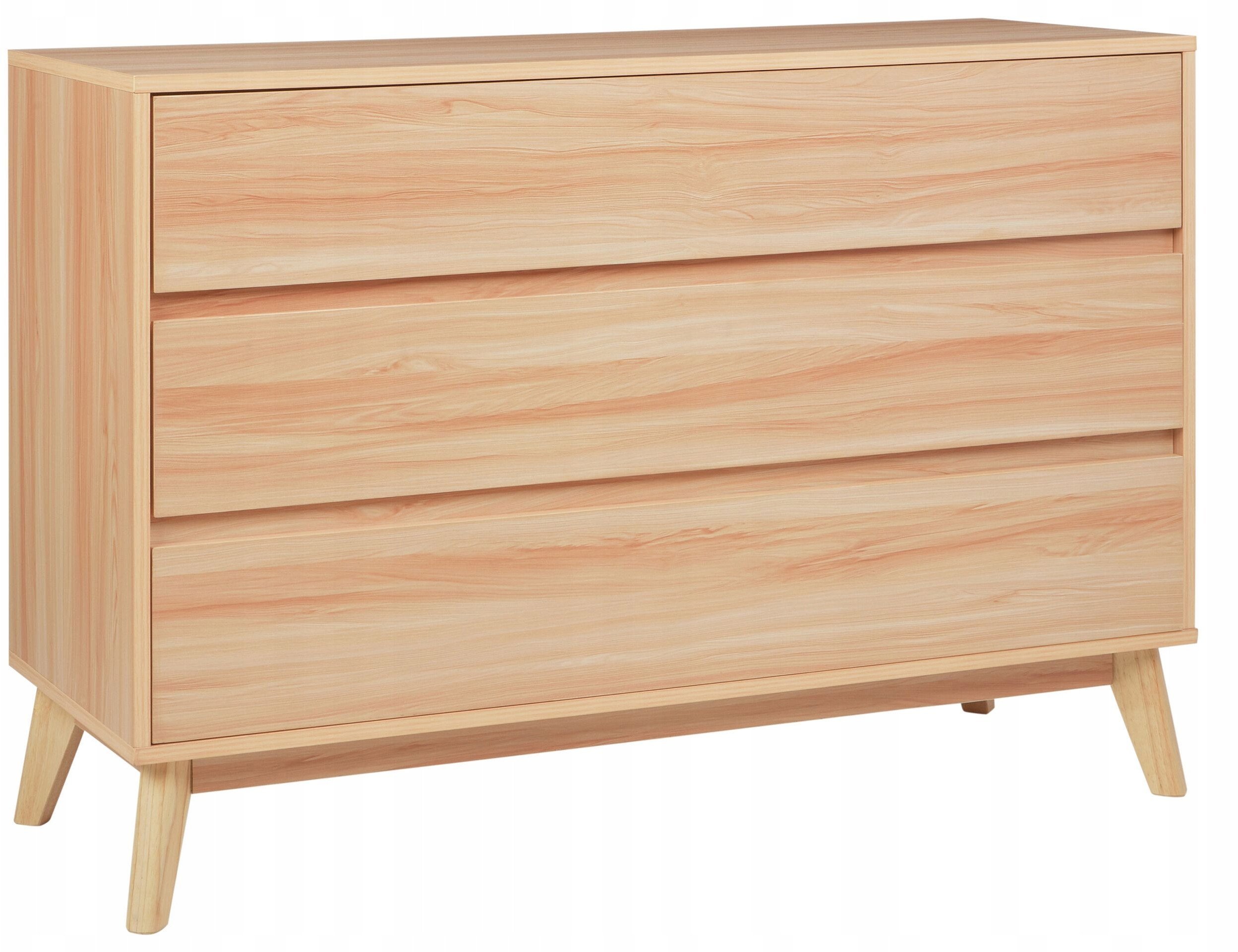 Beliani Komoda 3 szuflady jasne drewno SARDIS
