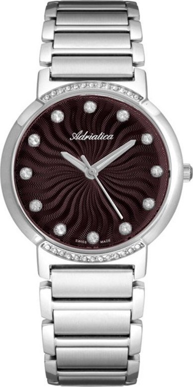 Zegarek Adriatica Zegarek damski Adriatica A3644.514GQZ CYRKONIE srebrny