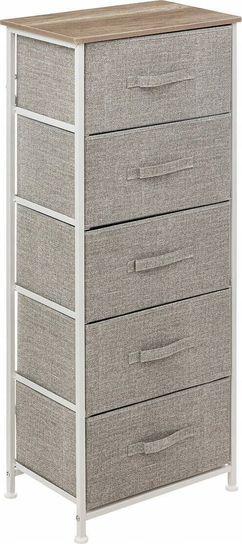 5five Regał z 5 tekstylnymi szufladami TISS, 45 x 30 x 114 cm