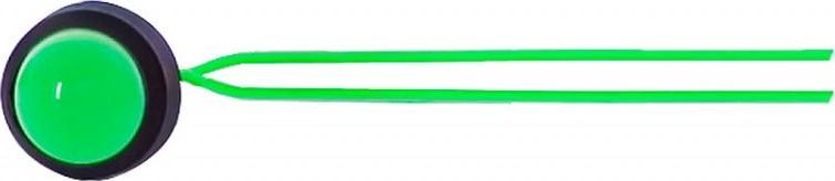 F-Elektro Lampka kontrolna z przewodem fi 20mm 230V zielony