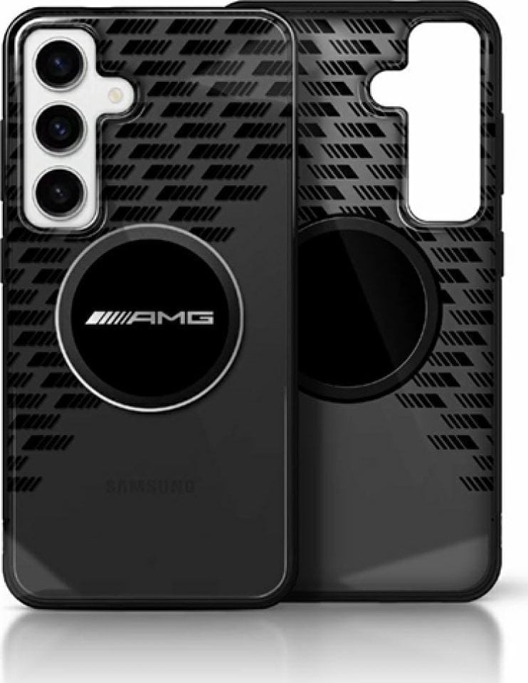 AMG Transparent Rhombs MagSafe Case for Samsung Galaxy S25 Black