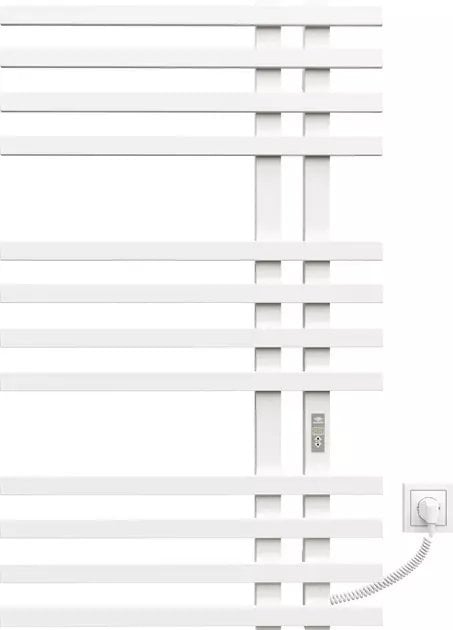 Grzejnik łazienkowy Kosser Elektrinis rankšluosčių džiovintuvas Kosser Brash 1000x600/12 ER, su laikmačiu, baltas (laidas dešinėje)