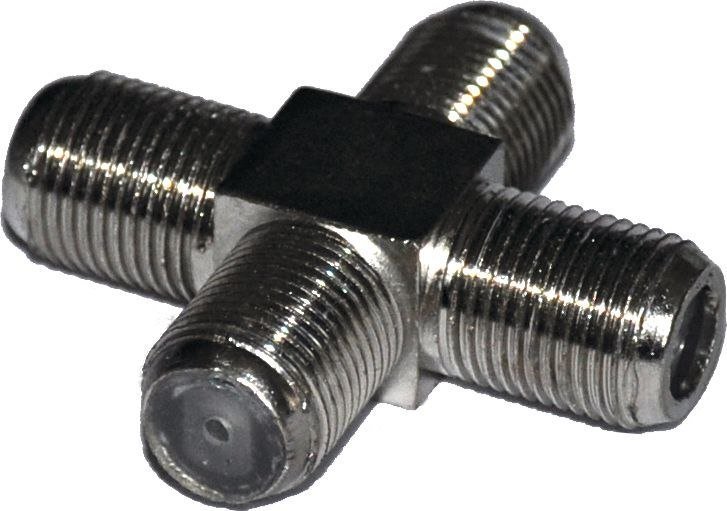 LP ZLA0369 Złącze czwórnik "F" 4 gniazda metal