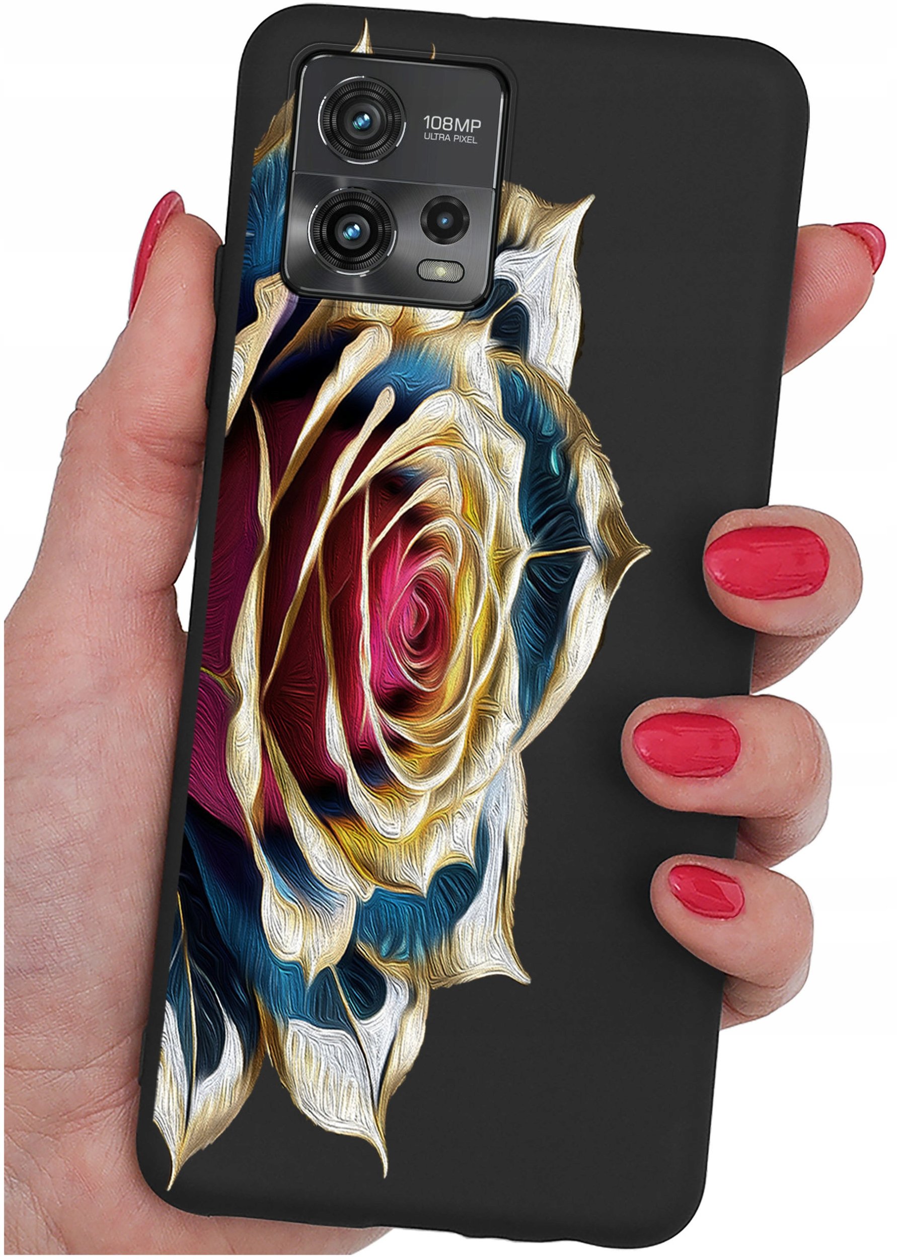 Etui do Motorola Moto G72 WZORY |SILIKONOWE MATT CASE + SZKŁO 9H