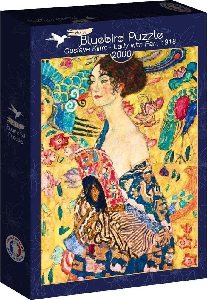 Bluebird Puzzle Puzzle 2000 Kobieta z wachlarzem, Gustav Klimt
