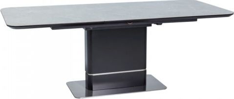 Signal STÓŁ PALLAS CERAMIC SZARY EFEKT MARMURU/CZARNY MAT 160(210)x90