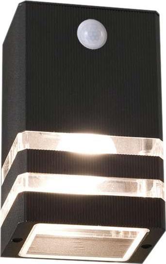 Kinkiet Nowodvorski Ścienna LAMPA zewnętrzna RIO SENSOR 7017 Nowodvorski ogrodowa OPRAWA elewacyjna KINKIET z czujnikiem ruchu IP54 grafitowy