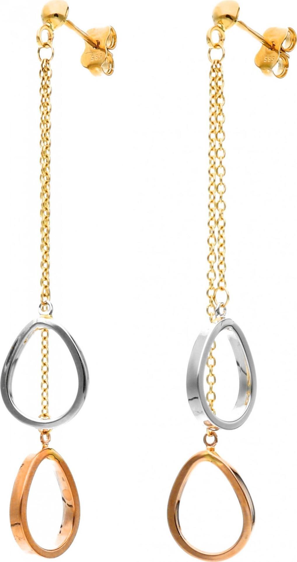 Rosanto Złote kolczyki 585 14k