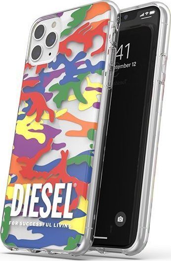Diesel DIESEL CLEAR CASE PRIDE CAMO AOP IPHONE 12 PRO MAX WIELOBARWNY standard