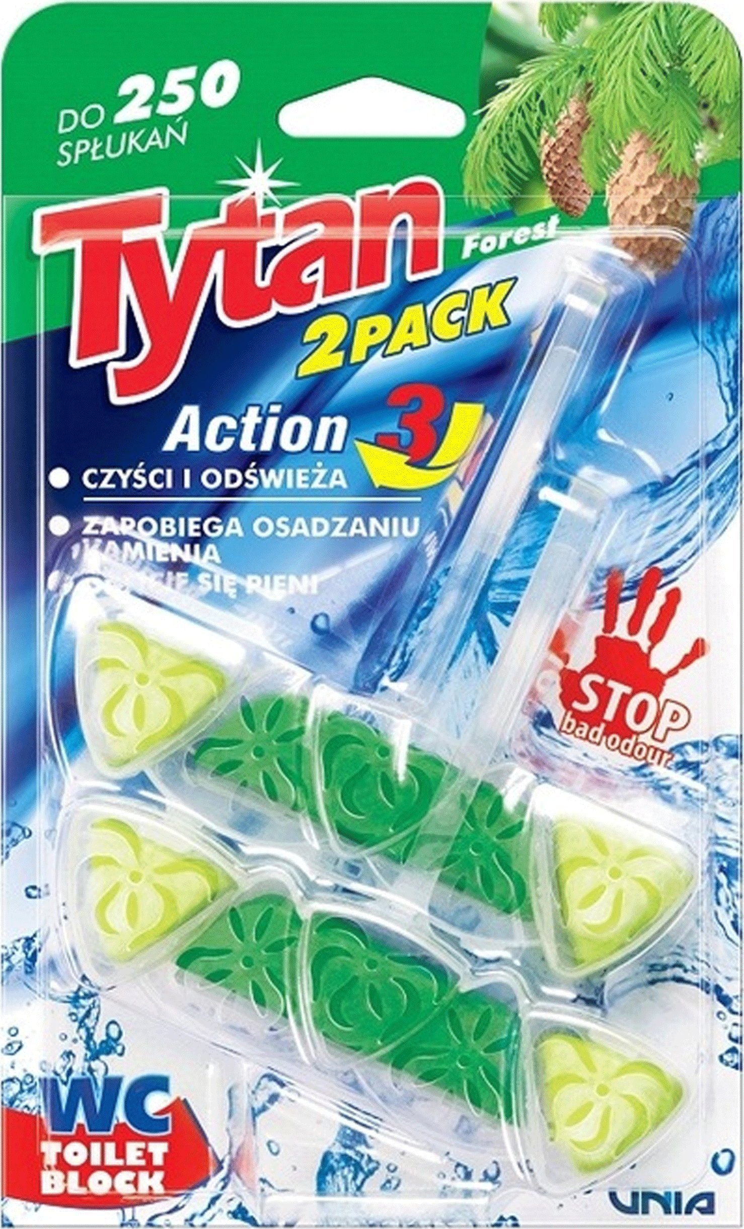 Osram TYTAN Kostka toaletowa do WC Action 3 Forest 2x40g