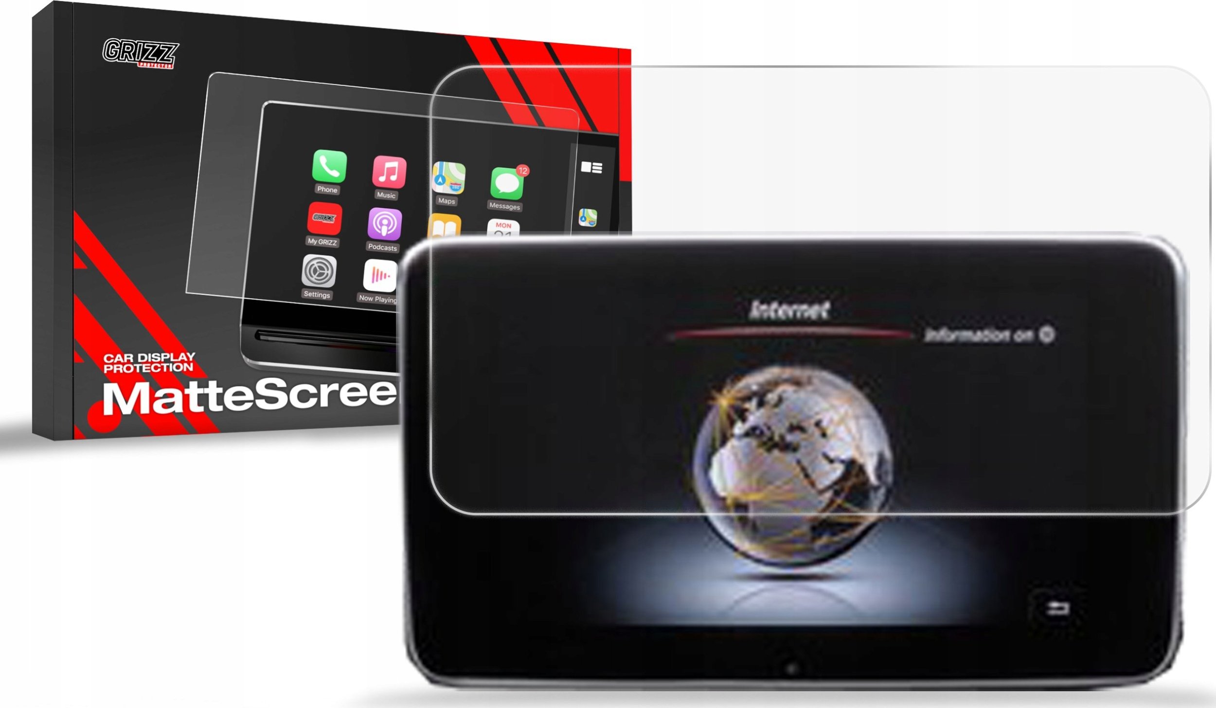 GrizzGlass Folia matowa GrizzGlass CarDisplay Protection do Mercedes V Klasa 10,25" 2019-2023