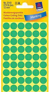 Avery Zweckform ETYK.ZF 3143 12 MM KÓŁKA ZIEL. ETYKIETA - 3143 N