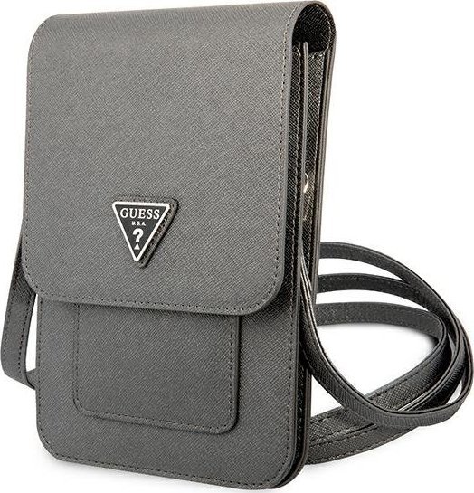 Guess Guess Torebka GUWBSATMGR szary/grey Saffiano Triangle