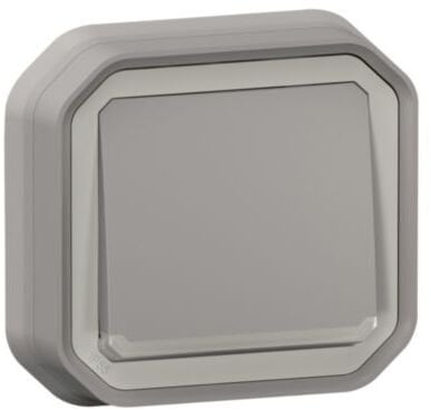 NOWE PLEXO 55 Przycisk jednobiegunowy z podświetleniem komplet podtynkowy 10A - 250V AC szary 069832L