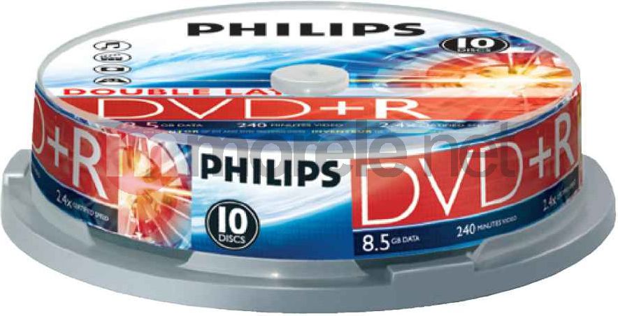 Philips DVD+R DL 8.5 GB 8x 10 sztuk (DR8S8B10F)