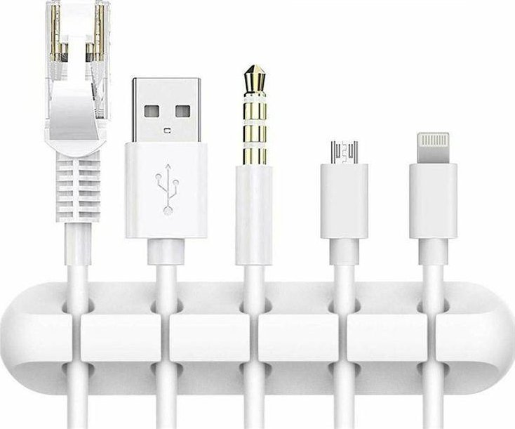 Organizer Aptel WIESZAK na Kable Organizer na 5 Kabli biały AG847A