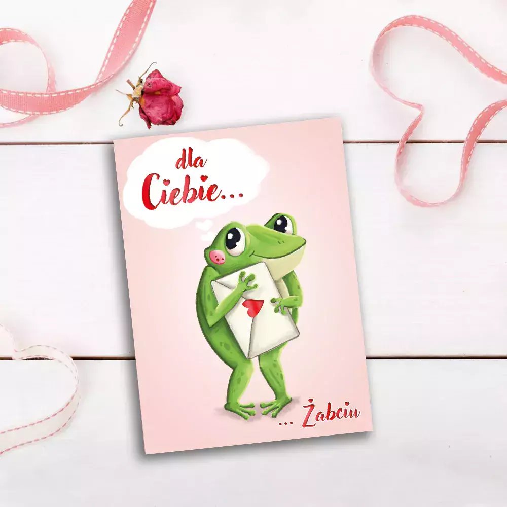 Karnet B6 Walentynki - Żabcia