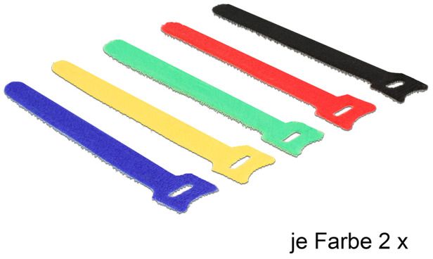 Organizer Delock Rzep Różne kolory 10 sztuk (18634)