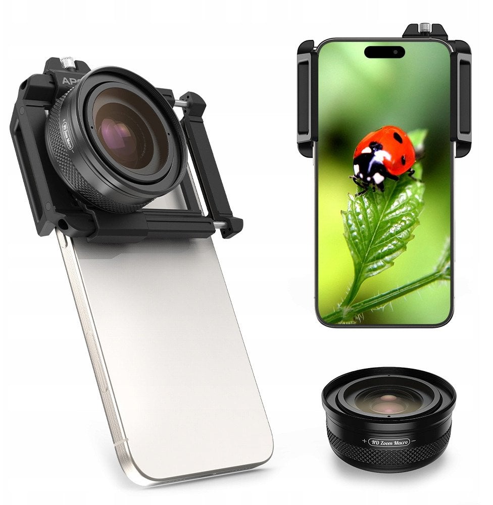 Obiektyw Do Telefonu Soczewka Zoom 10–20x Makro Lampa Ring Led Macro Apexel / Apl-zm100fl26