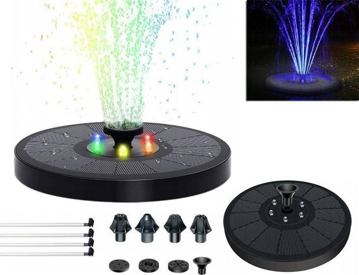 CreativeHome ZD70G FONTANNA SOLARNA POMPA DO OCZKA WODNEGO RGB