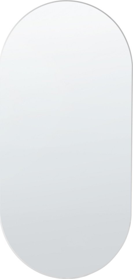 Beliani Owalne lustro ścienne 40 x 80 cm srebrne ALFORTVILLE