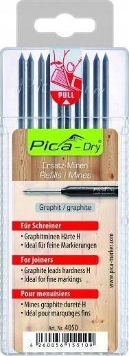 PICA PICA WKŁADY WYMIENNE GRAFITOWE DO OŁÓWKA 3030 / DO KAMIENIA 10szt. PICA4050SB