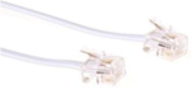 MicroConnect Kabel telefoniczny RJ11, 6P/4C, 1m (MPK181W)