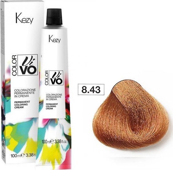 Kezy Farba do włosów Kezy Color Vivo 100 ml 8.43 złocisty miedziany jasny blond
