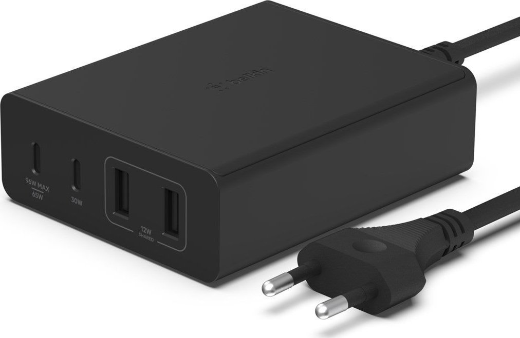 Ładowarka Belkin Ładowarka 108W 4-porty GaN 2xUSB- A 2xUSB-C czarna