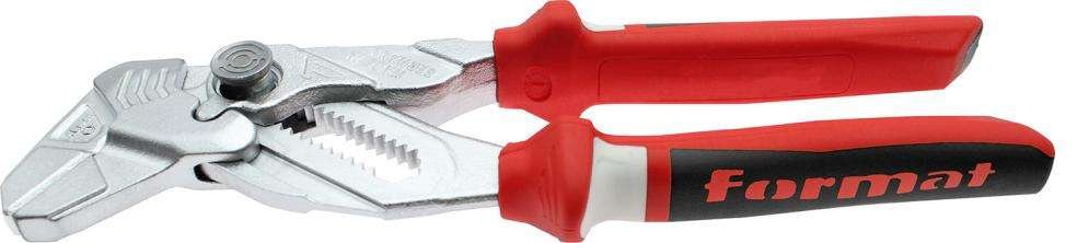 Szczypce-klucz 180mm chromowane z rękojeści 2-komponentowe FORMAT