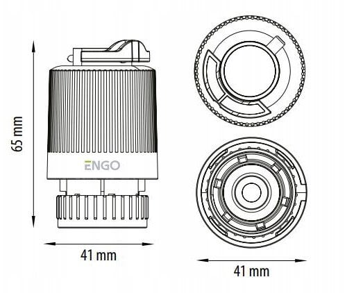 Engo siłownik termoelektryczny 230V, M28x1.5, NC E28NC-230
