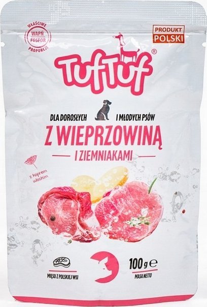 BULT TUF TUF Saszetka mielonki dla psa Wieprzowina z Ziemniakami 100g