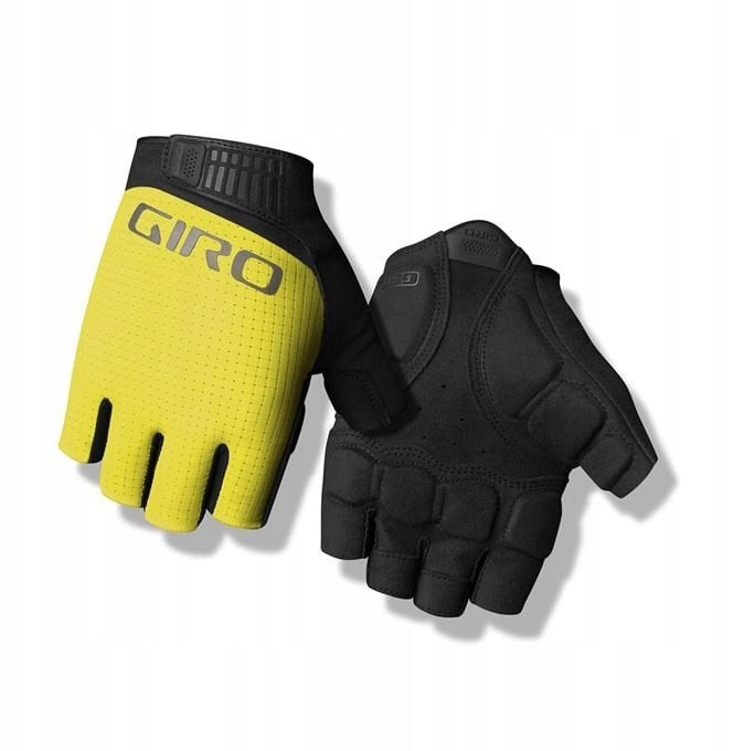 Rękawiczki męskie GIRO BRAVO II GEL krótki palec highlight yellow roz. XXL (obwód dłoni od 267 mm / dł. dłoni od 211 mm) (NEW 2025)