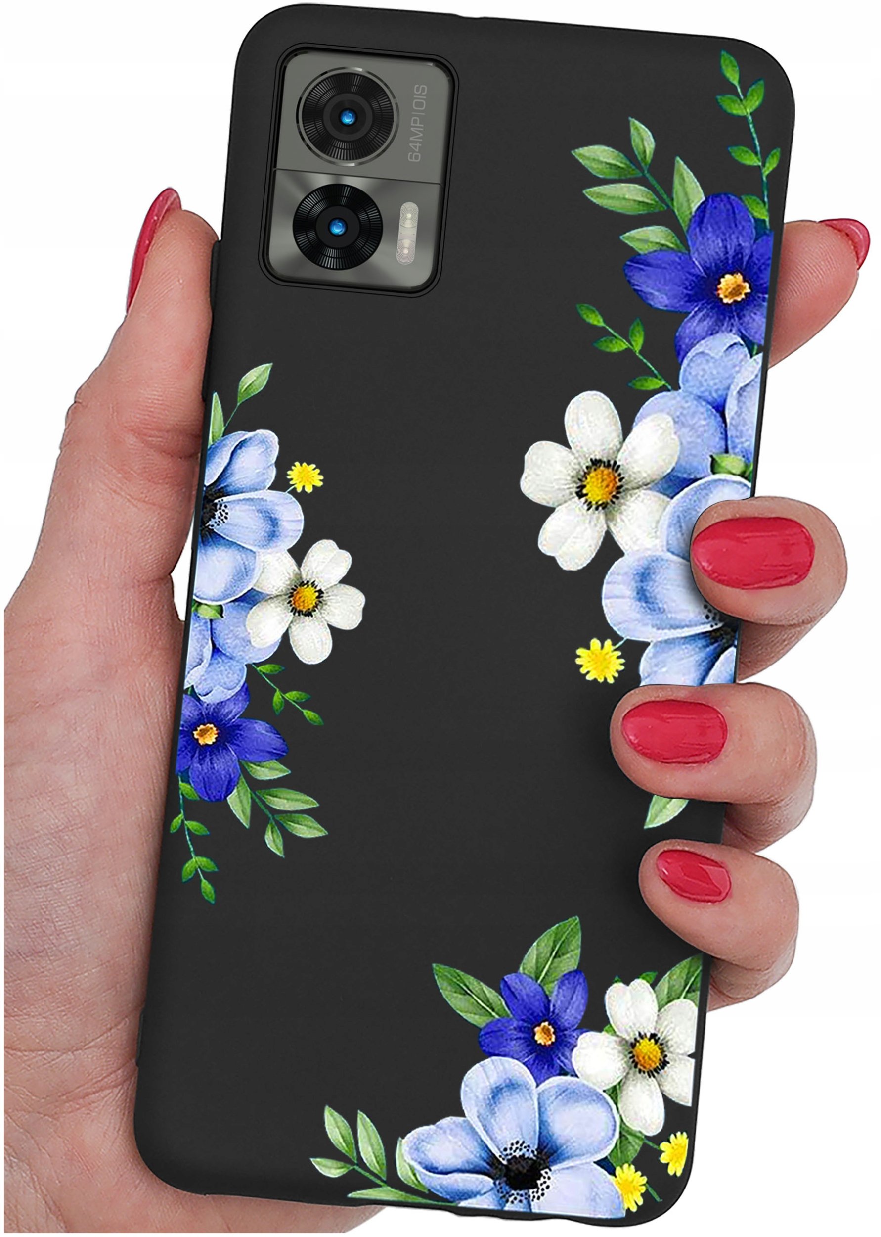 Etui do Motorola Moto Edge 30 Neo WZORY |SILIKONOWE MATT CASE + SZKŁO 9H