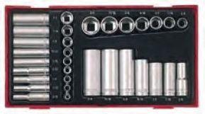 Teng Tools Zestaw kluczy nasadowych 1/4" 3/8" 32szt. (68610104)