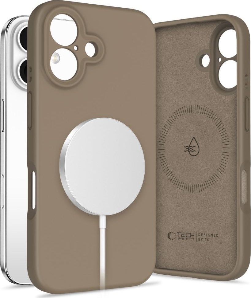 TECH-PROTECT LIQUID SILICONE MAGSAFE IPHONE 16 CHOCOLATE BROWN