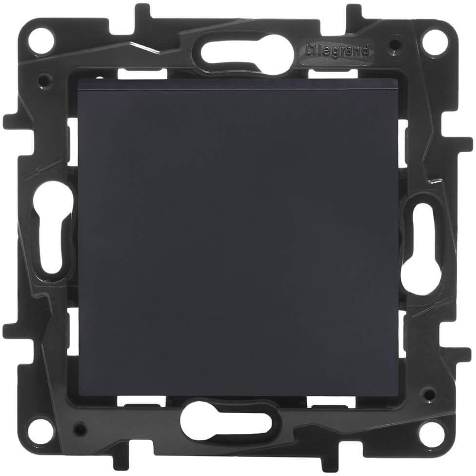 Legrand Niloe Step Łącznik jednobiegunowy 10A - czarny 863501B