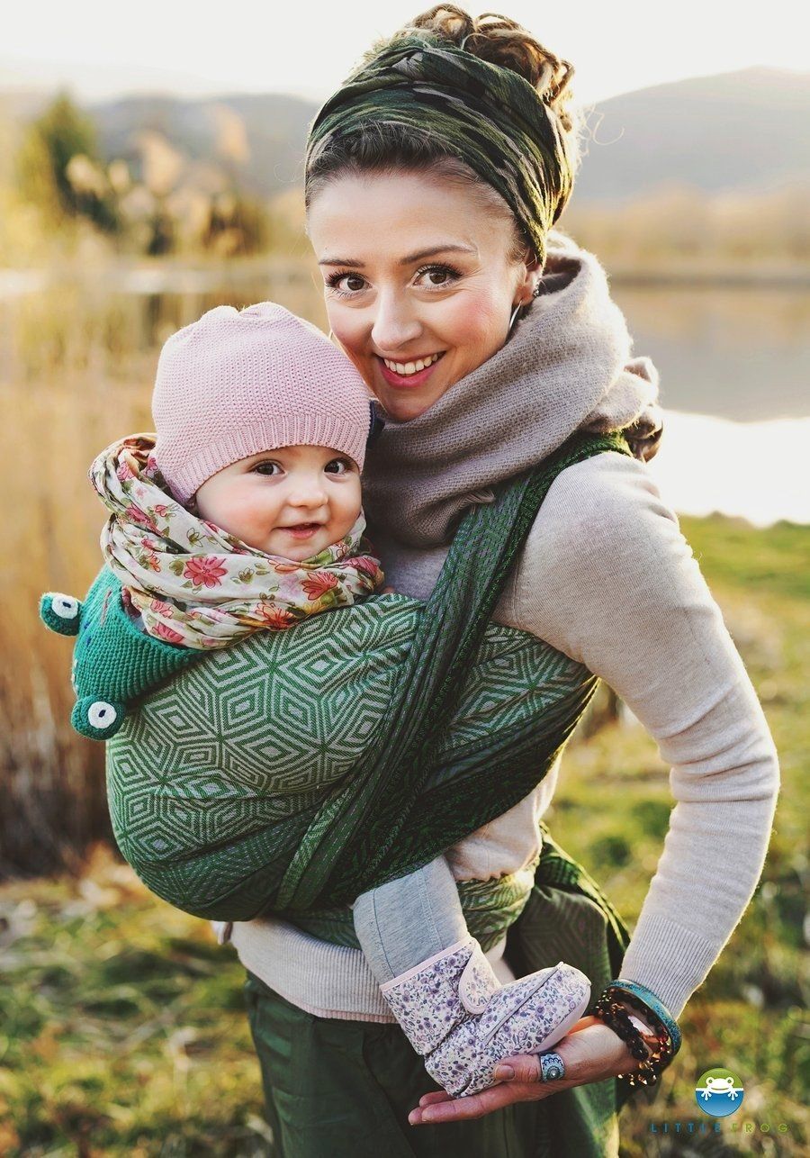 Little Frog Chusta żakardowa Little Frog - Mossy Cube 5,2 m