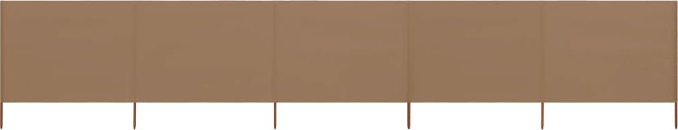 vidaXL Parawan 5-skrzydłowy z tkaniny, 600x80 cm, taupe