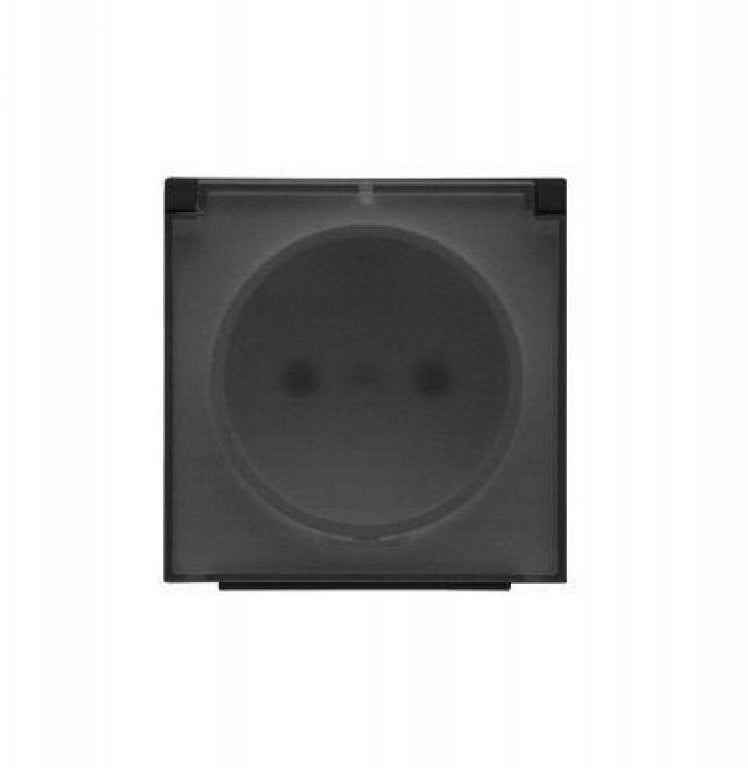 Kontakt-Simon Simon Pokrywa gniazda wtyczkowego pojedynczego z klapką transparentą do: SGZ1CM, SGZ1M Czarny mat TGZ1BUZP/149A