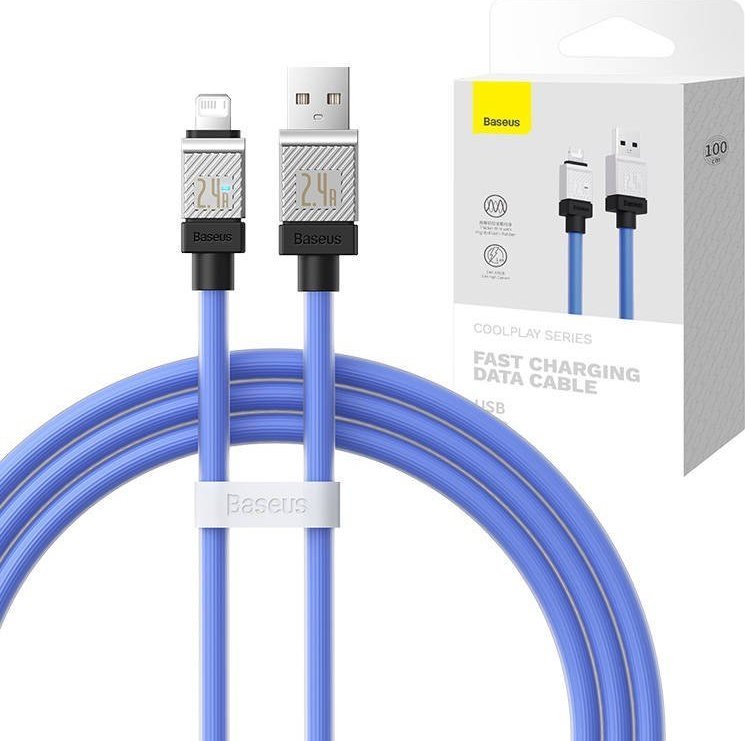 Kabel USB Baseus USB-A - Lightning 1 m Fioletowy (CAKW000403)