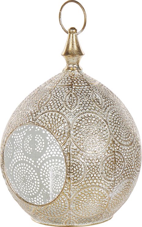 Beliani Lampion metalowy złoty LAESO