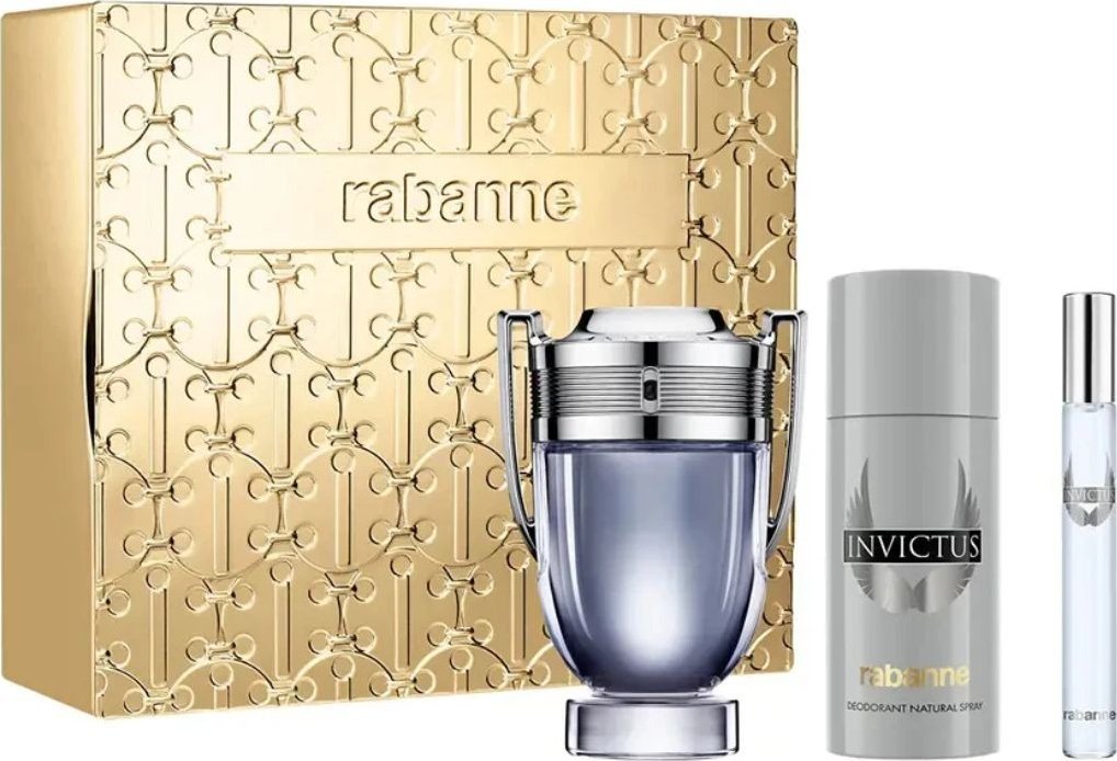 Paco Rabanne Invictus Eau de Toilette 100ml. + Eau de Toilette 10ml. + Deodorant Spray 150ml. ZESTAW