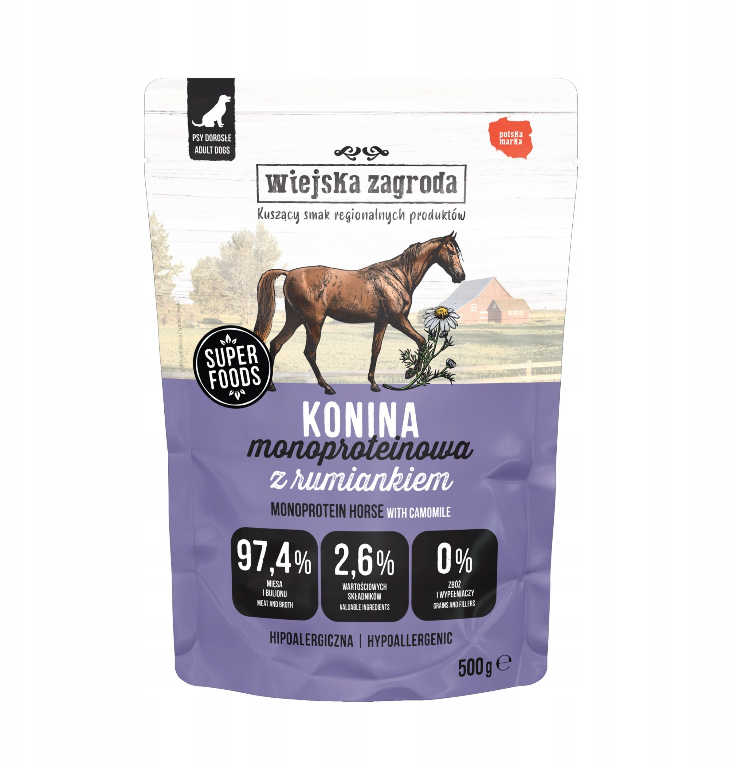 Wiejska Zagroda Monobiałkowa z koniną 500g