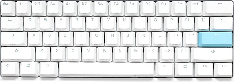 Klawiatura Ducky Ducky One 2 Pro Mini White Edition Gaming Tastatur, RGB LED - Gateron Yellow (US)
