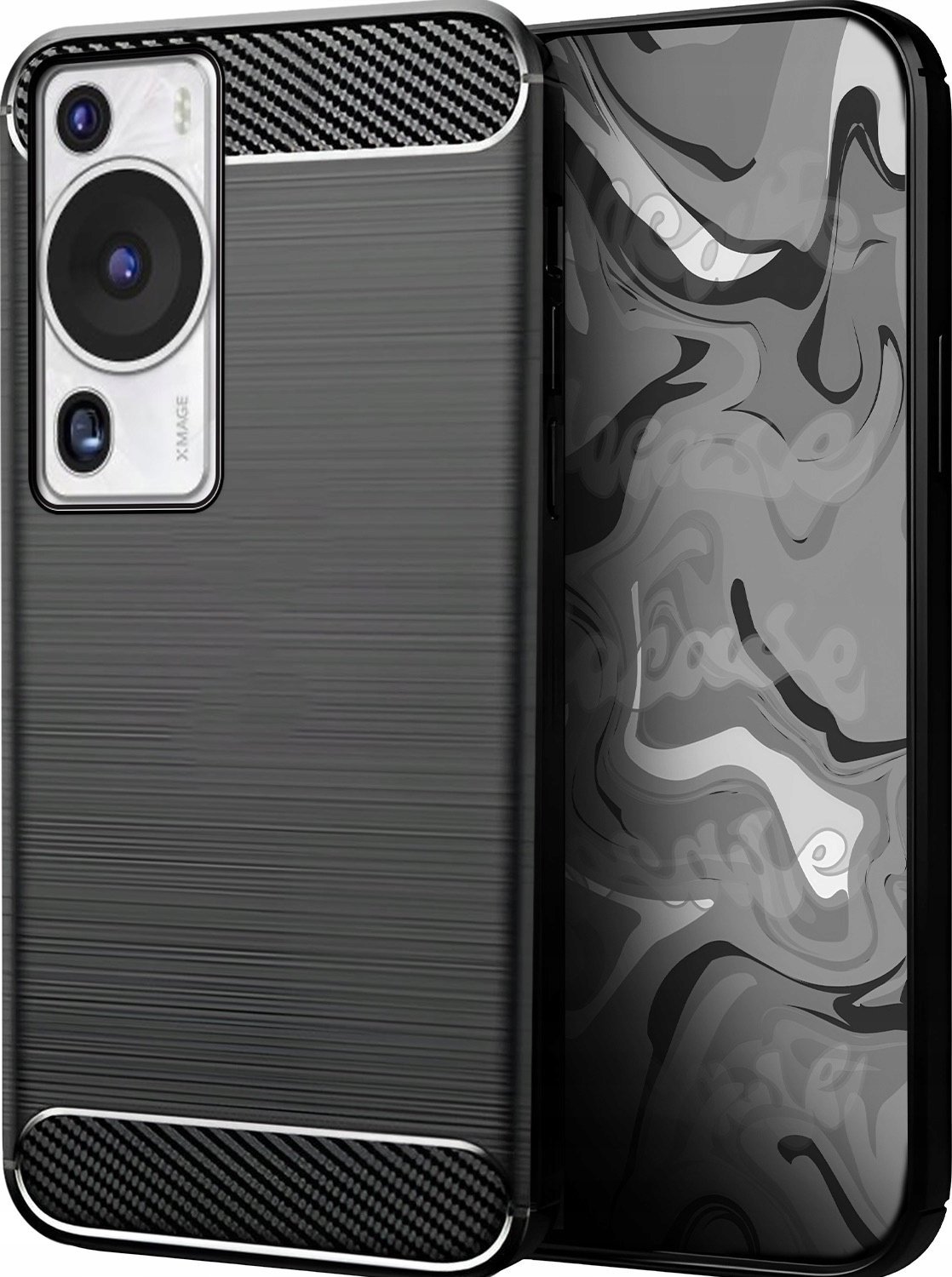 Hello Case ETUI DO HUAWEI P60 / P60 PRO | PANCERNE KARBON CASE CZARNE