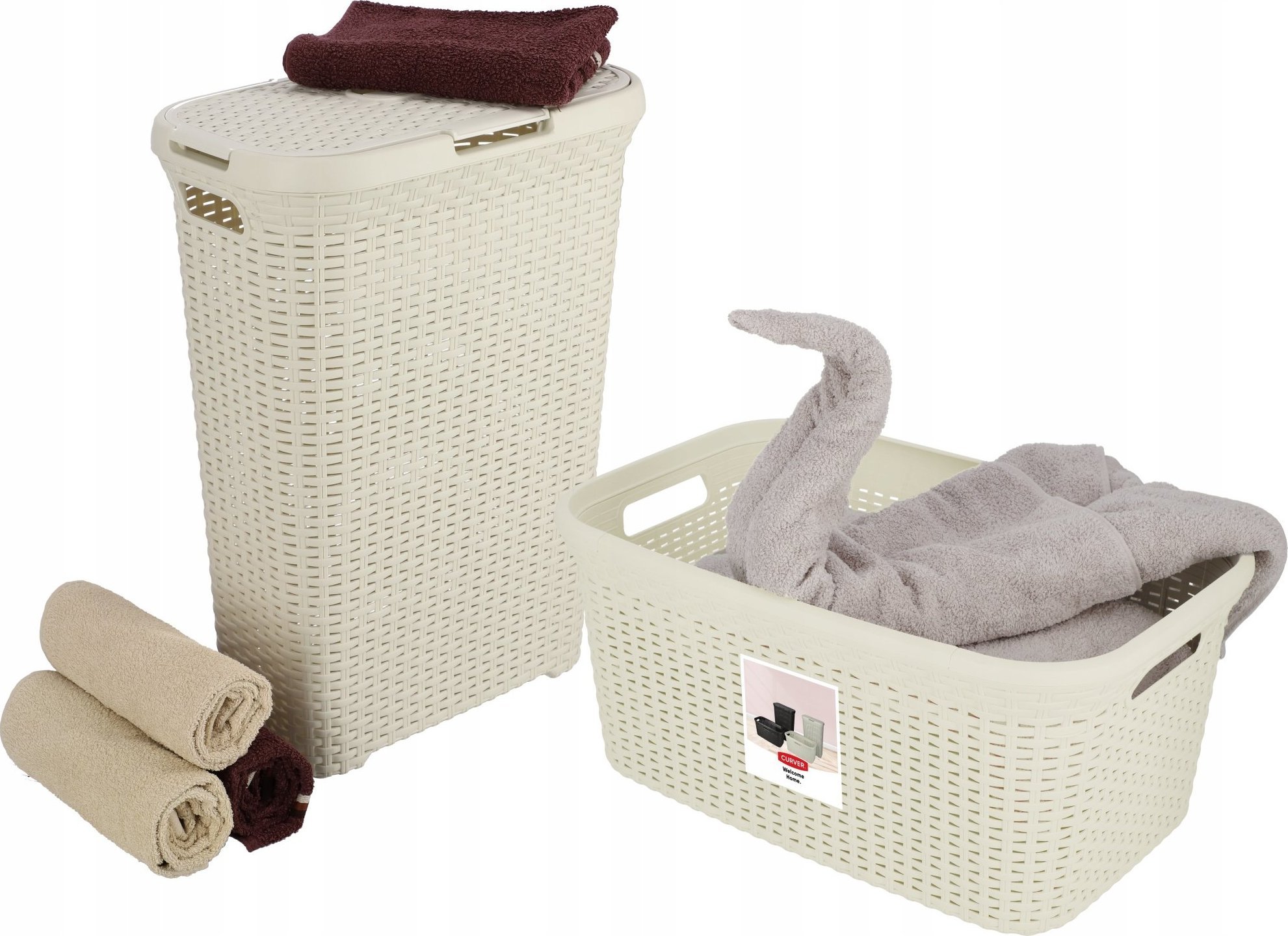 Kosz na pranie Kadax Curver 193010 kosz na bieliznę Natural Style, 40L