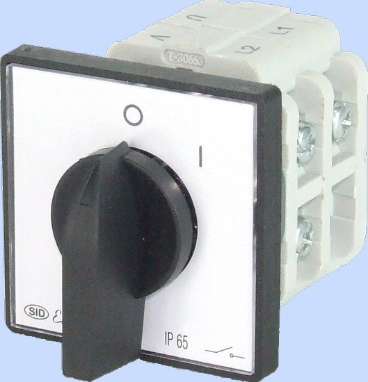 Elektromet Łącznik krzywkowy 0-1 3P 16A IP65 Łuk 16-12 z płytką przednią (921609)