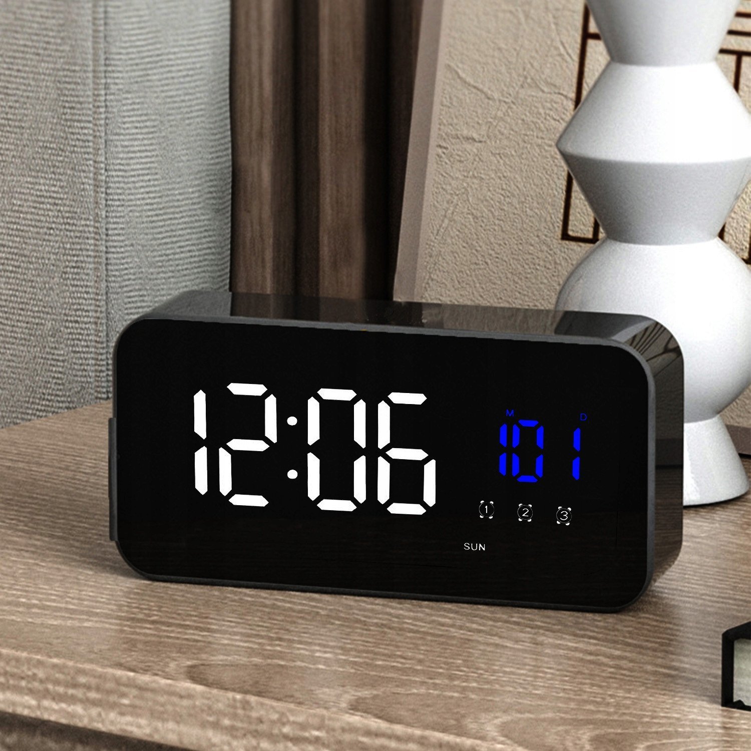 Budzik Zegar Elektorniczny Led Nowoczesny Design Wysoka Funkcjonalność